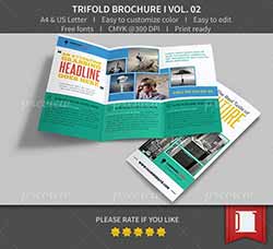 indesign模板－通用型三折页传单模板：Trifold Brochure - Volume 02